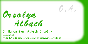 orsolya albach business card